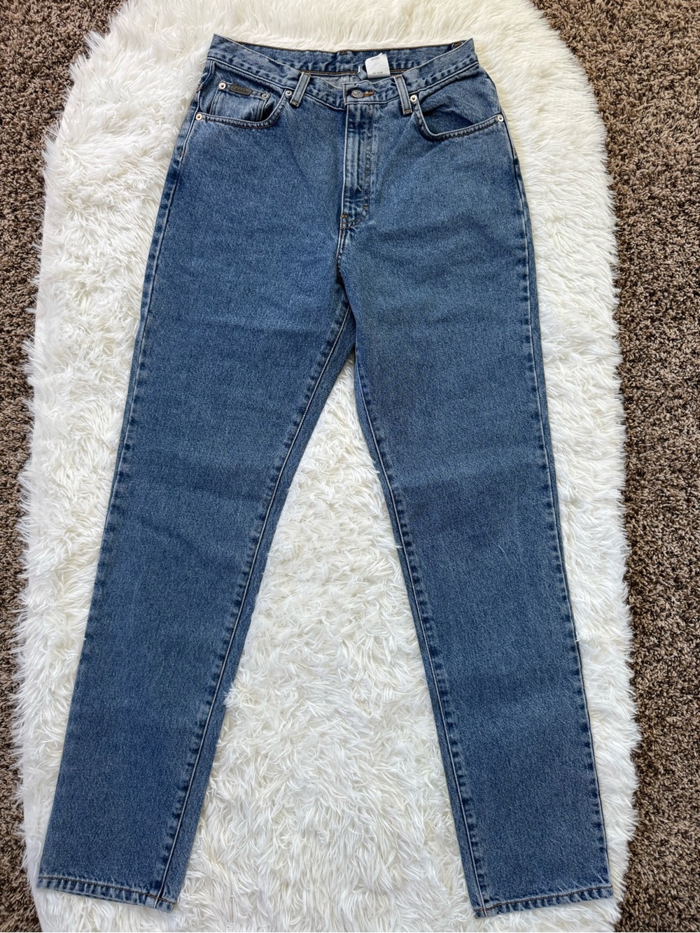 VTG Calvin Klein Classic 5 Pocket Jean Double Stonewash rigid mom jean sz 8/10 - Picture 2 of 13